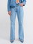 71463 Düşük Bel Flare Denim Pantolon-Mavi 3