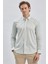 Koyu Haki Kısalabilir Kol Baskılı Cepsiz %97 Pamuk %3 Elastane Klasik Slim Fit Gömlek 1004240116 5