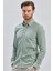 Açık Yeşil Uzun Kollu Biritli Yaka Biyeli Pamuklu Likralı Casual Slim Fit Dar Kesim Gömlek 1004240232 4