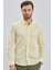 Sarı Uzun Kollu Biritli Yaka Biyeli Pamuklu Likralı Casual Slim Fit Dar Kesim Gömlek 1004240232 2
