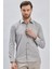 Gri Uzun Kollu Sert Yaka Cepsiz Pamuklu Likralı Klasik Slim Fit Dar Kesim Gömlek 1004240234 2