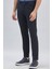 Koyu Lacivert Esnek Lastikli Yandan Cepli Casual Slim Fit Ayarlanabilir Kemer Pantolon 1003240162 3