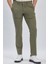 Koyu Haki Esnek Lastikli Yandan Cepli Casual Slim Fit Ayarlanabilir Kemer Pantolon 1003240162 3