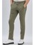 Koyu Haki Esnek Lastikli Yandan Cepli Casual Slim Fit Ayarlanabilir Kemer Pantolon 1003240162 4