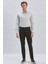 Siyah Pantolon Düz Desen Yan Cep Slim Fit Casual Pantolon 1003240162 2