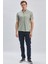Koyu Haki Desenli Oxford Polo Yaka Cepli Pamuklu Casual Slim Fit Dar Kesim Tişört 1011240178 1
