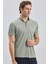 Koyu Haki Desenli Oxford Polo Yaka Cepli Pamuklu Casual Slim Fit Dar Kesim Tişört 1011240178 2