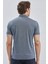 Koyu Lacivert Desenli Oxford Polo Yaka Cepli Pamuklu Casual Slim Fit Dar Kesim Tişört 1011240178 5