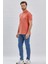 Pembe Pike Polo Yaka Garnili Pamuklu Likralı Casual Slim Fit Dar Kesim Tişört 1011240156 2