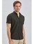 Siyah Desenli Jakarlı Düğmeli Yaka Casual Slim Fit Dar Kesim Tişört 1011240151 4