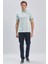 Koyu Mavi Baskılı Pike Polo Yaka Garnili Pamuk Casual Slim Fit Dar Kesim Tişört 1011240157 2