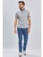 Koyu Lacivert Desenli Merserize Düğmeli Yaka Pamuklu Casual Slim Fit Dar Kesim Tişört 1011240161 1