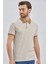 Koyu Vizon Baskılı Pike Polo Yaka Pamuklu Likralı Casual Slim Fit Dar Kesim Tişört 1011240158 4