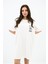 Kadın Baskılı Oversize T-Shirt Elbise 5218-24 1