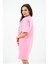Kadın Baskılı Oversize T-Shirt Elbise 5218-24 4