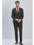 Siyah Düz Desen Kılıç Yaka 6 Drop Slim Fit Yelekli Takım Elbise 1001240173 1