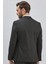 Siyah Düz Desen Kılıç Yaka 6 Drop Slim Fit Yelekli Takım Elbise 1001240173 4