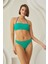 Yeşil Sırttan Bağlamalı Straplez Tek Üst Bikini 1