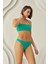 Yeşil Sırttan Bağlamalı Straplez Tek Üst Bikini 2