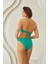 Yeşil Sırttan Bağlamalı Straplez Tek Üst Bikini 3