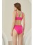 Fuşya Basic Halter Tek Alt Bikini 3
