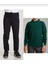 Unisex Çocuk Ribana Bel Lastikli Lacivert Okul Pantolon + Uzun Kol Pamuk Lakos 1