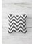 Gri Zigzag Geometrik Çift Tarafı Baskılı Gizli Fermuarlı Yastık Kılıfı Kırlent Koltuk Yastık Kılıfı 1