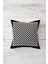 Siyah Beyaz Ekose Çift Tarafı Baskılı Gizli Fermuarlı Yastık Kılıfı Kırlent Koltuk Yastık Kılıfı 1