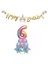 Çiçekli Unicorn 6 Yaş Gökkuşağı Balon Set 1