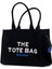 Kadın Soft Tote Bag Kanvas Siyah Saks Çanta 1