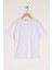 Bisiklet Yaka Kısa Kol Baskısız Beyaz Renk Kız Çocuk Tshirt 1