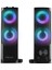 MD-S102 Rgb LED Işıklı Siyah USB Soundbar Speaker Bilgisayar Hoparlörü 2.0 3WX2CH Yatay/dikey Kullanım… 4