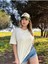 Kadın Baskısız Basic Pamuklu Oversize T-Shirt 1