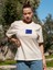 Kadın Oversize Fit Bisiklet Yaka Baskılı Kısa Kollu T-Shirt 1