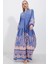2423 Otantik Desenli Elbise - Y.indigo 1