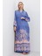 2423 Otantik Desenli Elbise - Y.indigo 2