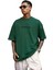 Erkek No More Love Oversize Koyu Yeşil T-Shirt 1