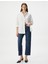 Straight Jean Kot Pantolon Düz Paça Esnemeyen Pamuklu Cepli - Eve Jean 1