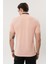 Triko Yaka Yakası Düğmeli Erkek Pembe Yakalı Tshirt 2