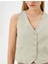 Keten Yelek Fleto Cep Detaylı V Yaka Slim Fit 5