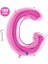 G - Harf Folyo Balon Pembe (100 Cm) 1