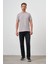 Erkek Antrasit Basic Bisiklet Yaka Dynamic Fit T-Shirt 4