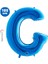 G - Harf Folyo Balon Mavi (100 Cm) 1