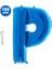 P - Harf Folyo Balon Mavi (100 Cm) 1