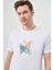 Erkek Beyaz Trend Süprem Baskılı Bisiklet Yaka Dynamic Fit T-Shirt 3