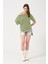 Kadın Düşük Omuz Detaylı Oversize T-Shirt 4