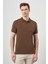 Erkek A-Kahverengi Basic Polo Yaka Dynamic Fit T-Shirt 2