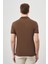 Erkek A-Kahverengi Basic Polo Yaka Dynamic Fit T-Shirt 5