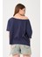 Kadın Düşük Omuz Detaylı Oversize T-Shirt 3