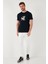 Pamuklu Slim Fit Bisiklet Yaka T Shirt Erkek T Shirt 646R8290 4